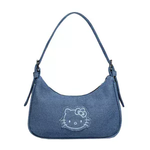 Hello Kitty Embroidered Denim HandBag – Y2K Style
