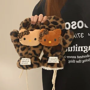 Leopard Kitty Winter Set | Scarf & Gloves