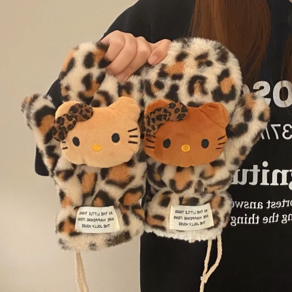 Leopard Kitty Winter Set | Scarf & Gloves - Image 2