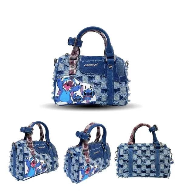 Stitch Denim Shoulder Bag - Image 2