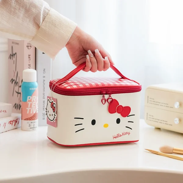 Sanrio Adorable Checkered Makeup Bag - Image 4
