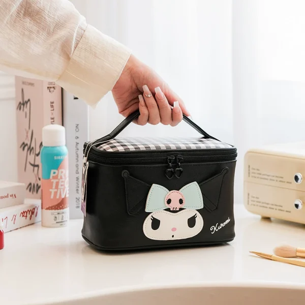 Sanrio Adorable Checkered Makeup Bag - Image 5