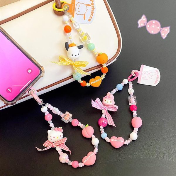 Sanrio Cartoon Beaded Keychain Charms | 5 Characters - Image 2