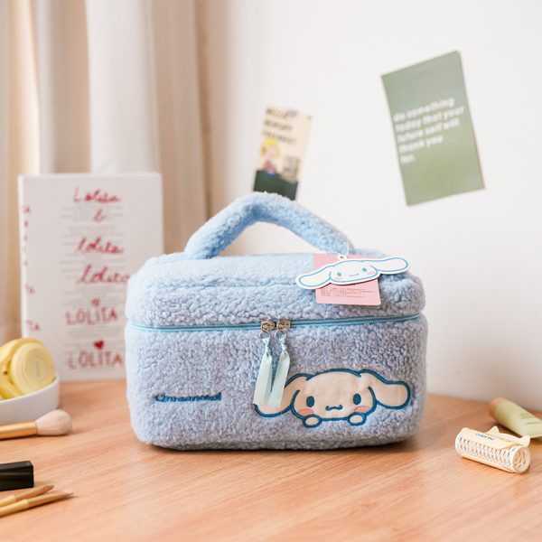 Sanrio Embroidered Plush Storage Bag | Soft Teddy Fleece · Large Capacity · Kawaii Organizer - Image 5