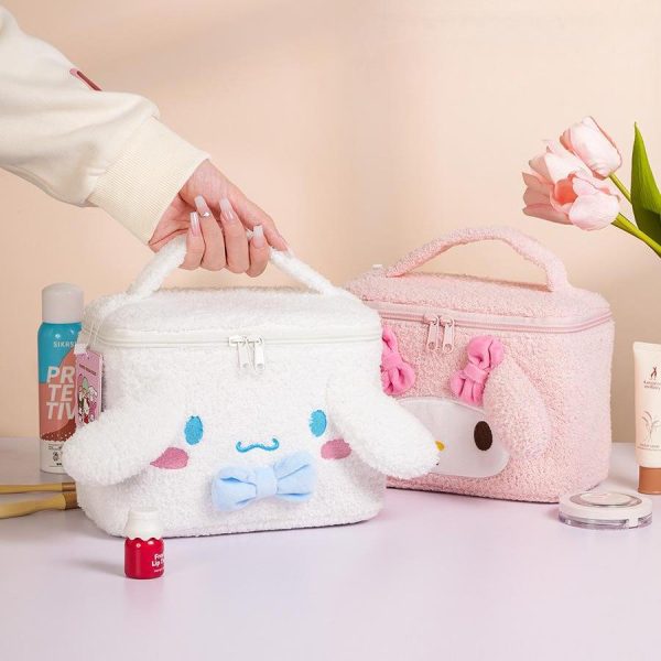 Sanrio Foldable Plush Makeup Bag -3D Design · Large Capacity · Cute & Soft Organizer - Image 2