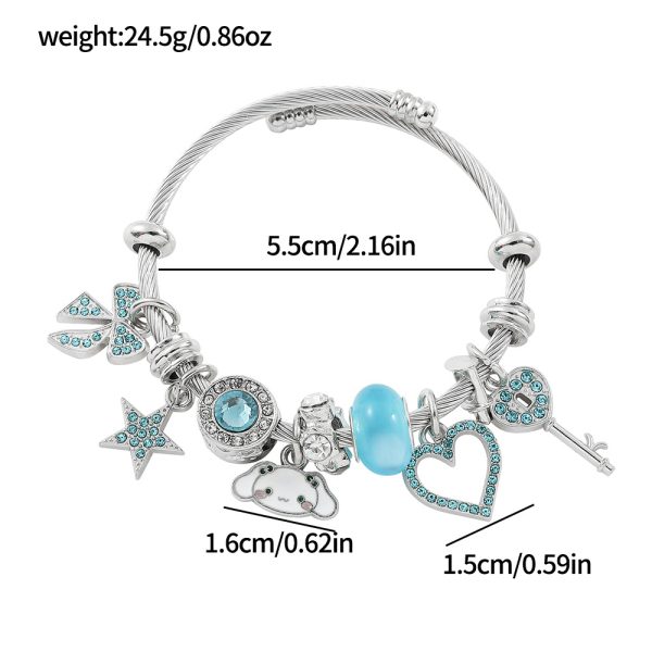 Sanrio-Inspired Pandora Charm Bracelet – Kuromi, My Melody & Cinnamoroll (3 Colors) - Image 7