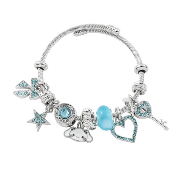 Sanrio-Inspired Pandora Charm Bracelet – Kuromi, My Melody & Cinnamoroll (3 Colors) - Image 5