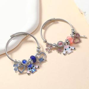 Stitch Charm Pandora Bracelets (Blue & Pink)