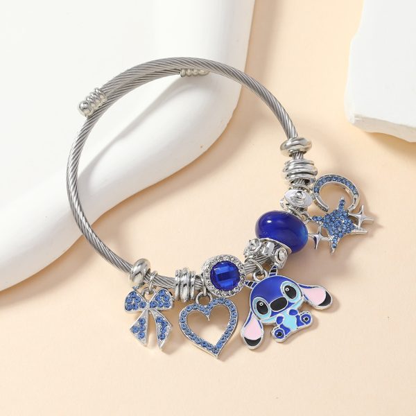 Stitch Charm Pandora Bracelets (Blue & Pink) - Image 2