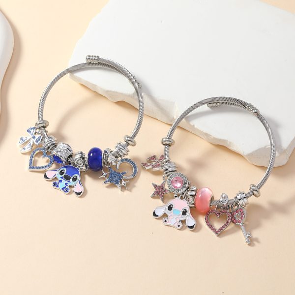 Stitch Charm Pandora Bracelets (Blue & Pink) - Image 4