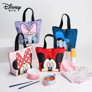 Disney Official Cartoon Lunch Bag - Mickey/Minnie/Daisy Duck | Insulated Tote for Kids, Students & Office Workers