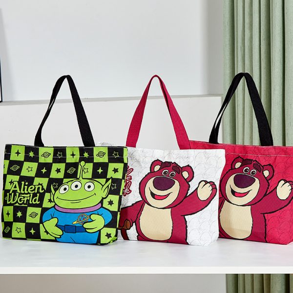 Disney Official New Large - Size Canvas Tote Bag - Stitch/Alien/Lotso | Shoulder & Handheld - Image 2
