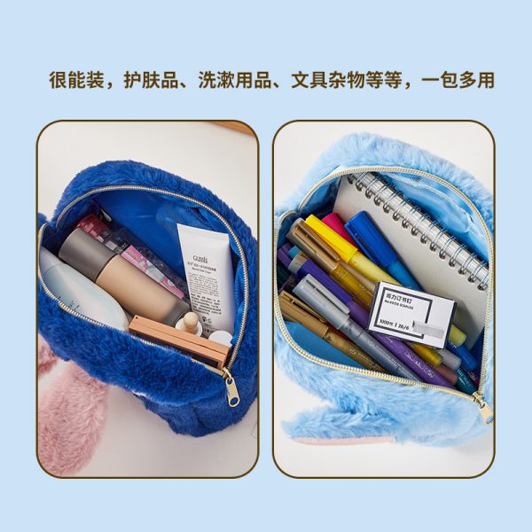 Disney Official Plush Makeup Bag - Multi - Character | Capacity Organizer - Image 3