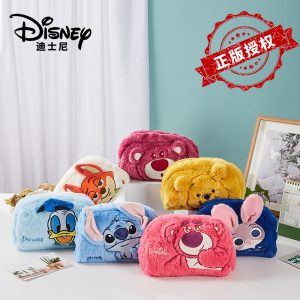 Disney Official Plush Makeup Bag - Multi - Character | Capacity Organizer