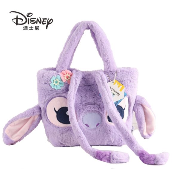 Disney Stitch & Angel Plush Handbag – Officially Licensed Fluffy Tote