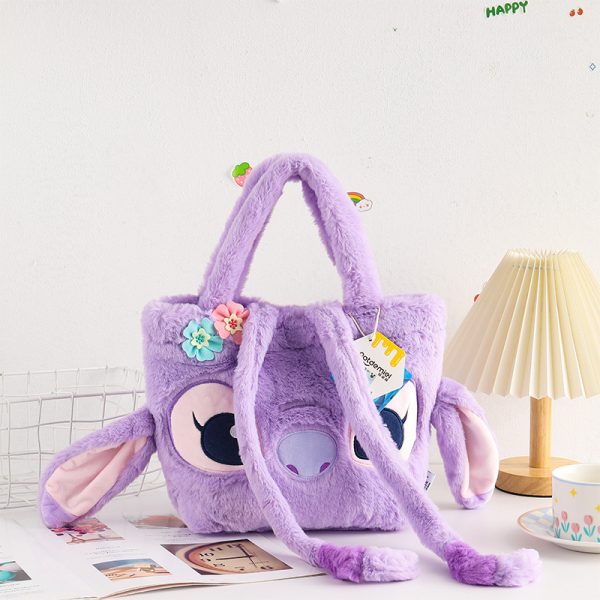 Disney Stitch & Angel Plush Handbag – Officially Licensed Fluffy Tote - Image 2