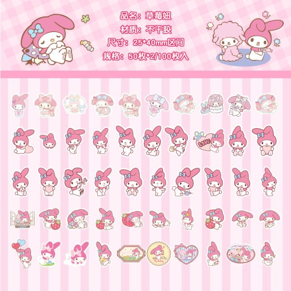 Sanrio Cute Sticker Pack (50 pcs) | 6 Characters - Image 8