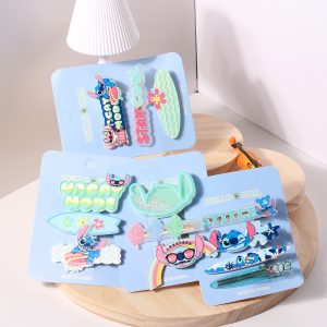 Disney Lilo & Stitch Hair Clip Set - Cute Cartoon Hairpins for Girls