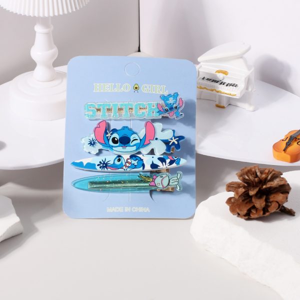 Disney Lilo & Stitch Hair Clip Set - Cute Cartoon Hairpins for Girls - Image 3