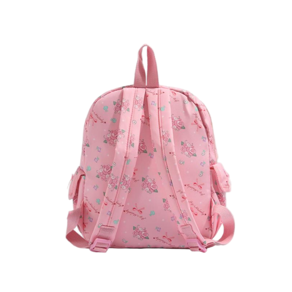 My Melody Sanrio Floral Backpack –Sweet & Cute Double Shoulder Bag for Girls - Image 3