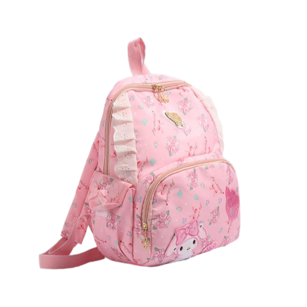 My Melody Sanrio Floral Backpack –Sweet & Cute Double Shoulder Bag for Girls - Image 2