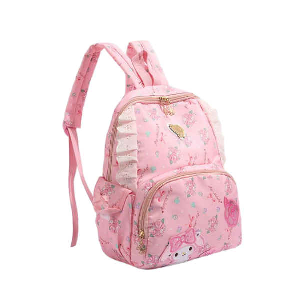 My Melody Sanrio Floral Backpack –Sweet & Cute Double Shoulder Bag for Girls - Image 4