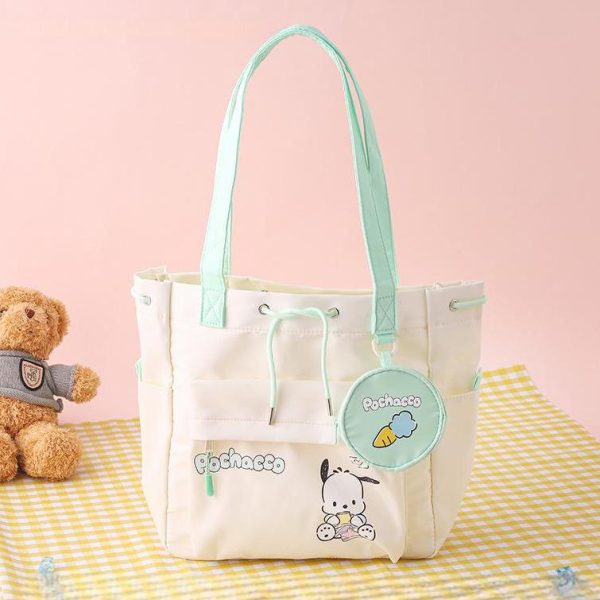 Sanrio Official Characters Drawstring Tote Bag with Coin Purse - 5 Characters, Lightweight & Large Capacity - Image 7